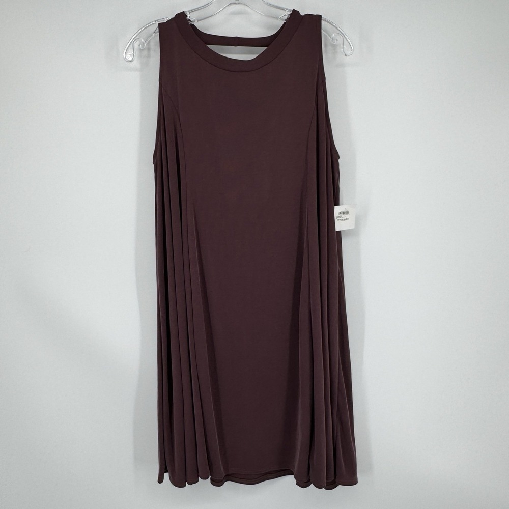 BP. Ribbed Swing Shift Dress Women's  Medium Mauve Sleeveless Keyhole Back Boho
